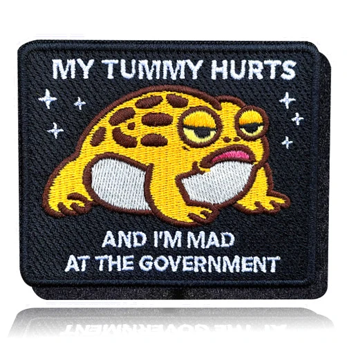 ZERAVIQUE My Tummy Hurts and I’m Mad at the Government Frog Morale Patch, 3