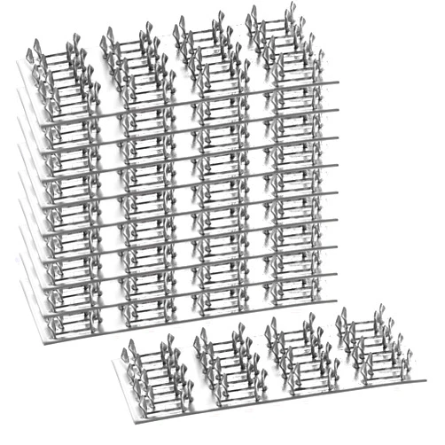 YSYONM Pronged Truss Plate Flat Mending Plates Repair Tie Plate Bracket Galvanized Steel 1 mm Thick Nail Teeth Height 8mm for Roofing Trusses Wood Timber Connectors (2”x4”, 10)