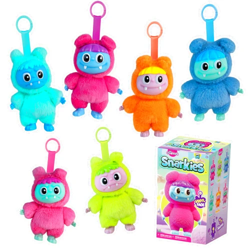 The Orb Factory ORB Plush Toy Cuties Assorted Blind Box Keychain Bag Charm Toys - 1 Individual Plush Doll Charmlet - Collectible Vinyl Faced Plushies Charms for Backpacks, Keys, Wristlets, Handbags and More
