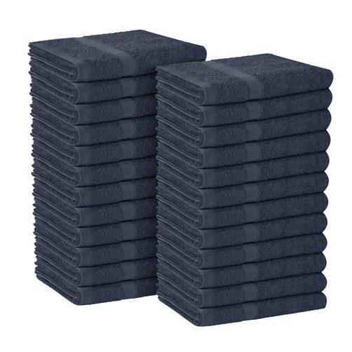 Avalon Towels Salon Towels - Grey Hand Towels Bulk 24 Pack - 100% Cotton Hand Towels 16x27 inches - Absorbent Spa Towels, Facial Towels, Face Towels & Gym Towels for Working Out (Not Bleach Proof)