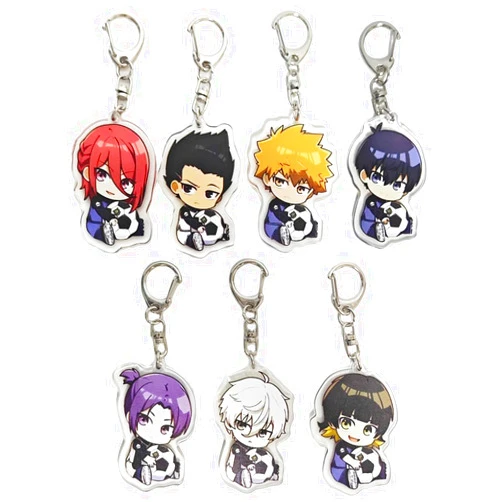 Shqncoh 7 Pcs Anime Yoichi Isagi Hyoma Chigiri Keychain Acrylic Pendant Accessories Hanging Ornaments for Bag Collectible Halloween