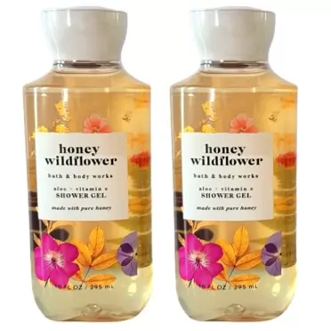 Bath & Body Works Bath and Body Works Honey Wildflower Shower Gel Gift Sets For Women 10 Oz 2 Pack (Honey Wildflower)