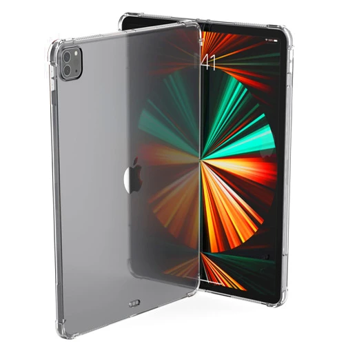 Demacia Asgens Clear Case for iPad 12.9'' 2021 5th Gen, Flexible Soft TPU Shockproof Back Cover Protective Case for iPad 12.9 inch 2021