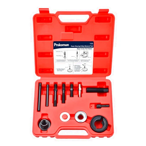 Prokomon Power Steering Pulley Puller Installer Kit for Water Pump; Vacuum Pump Pulleys Installation Remover on Most Engines