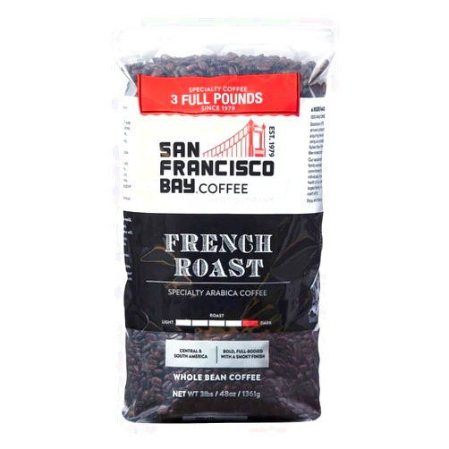 San Francisco Bay French Roast Gourmet Dark Roast 100% Arabica Coffee, 3lb, Kosher