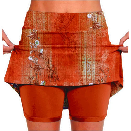Generic Athletic Skirt Tennis Golf Shorts for Women 2024 Elastic Yoga Shorts Lightweight High Waist Vintage Print Joggers