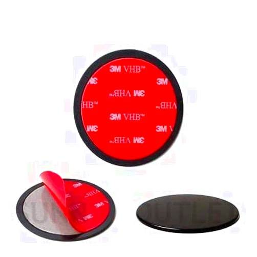 Navitech 80mm (TWIN PACK) in Car Adhesive Universal Dash Disc for Windscreen Suction Cups Compatible with Lovpoi Sat Nav 7 Inch