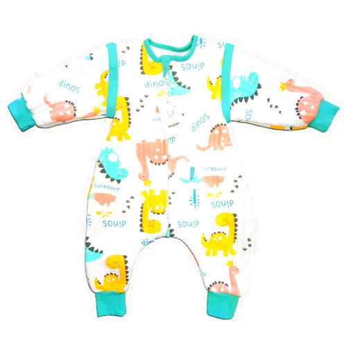 Generic sojoXT Sleep Bag Walker - Wearable Blanket for Walking Babies and Toddlers |100% Cotton | TOG 1.5 | 3-Way Zipper System | Easy Diaper Change | Removable Arms (#100 (35.4