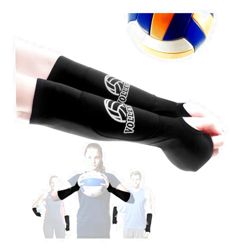 Peabownn Volleyball Arm Sleeves Padded Youth - 3XS-L SIZE Volleyball Wrist Guard Protection for Youth Girls Boy 1 Pair Black
