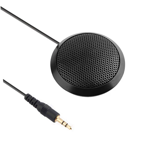 Dreokee Conference Microphone 3.5mm Desktop Computer Mic for Computer Desktop and Laptop 360° Omnidirectional Condenser Mic for Online Meeting/Class, Skype, Recording, Chatting, Gaming