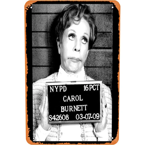 Yzixulet carol burnett Poster Metal Tin Sign Vintage 8x12 Inch