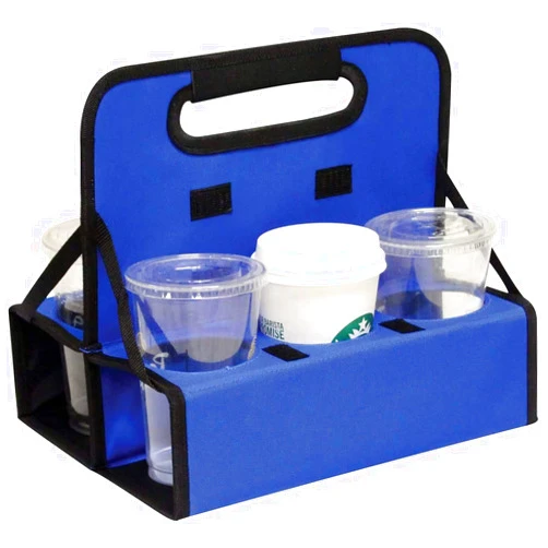 AJK Gifts Reusable Cup Carrier, Holds 6 Cups or Cans, Folds Flat