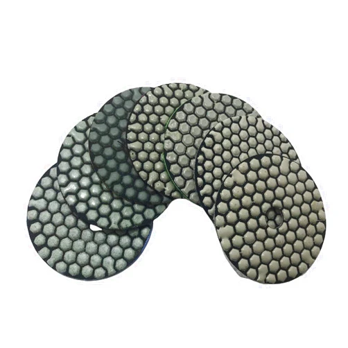 QuickT PPD701A Dry Diamond Polishing Pads for Concrete Stone Granite Marble Stone Glass Dry Polishing - 4 Inch, 7 Pads Set