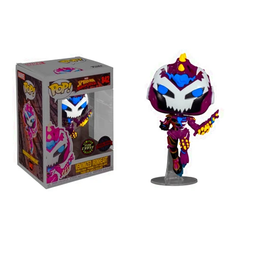 Funko Pop! Spider-Man Maximum Venom Venomized Ironheart GITD Glow in The Dark Chase Exclusive Bobblehead 842