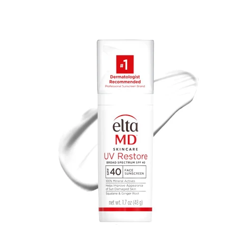 EltaMD UV Restore,Face Sunscreen, SPF 40, Mineral Sunscreen for Sun Damaged Skin Repair, Anti-Aging Zinc Oxide Sunscreen Formula
