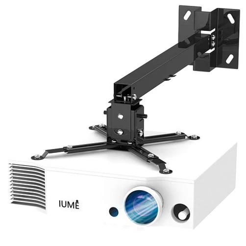 IUMÉ IUM Projector Ceiling Mount, Universal Black Projector Mount Extendable Stand Bracket Wall Mount Hanger for Most Projectors