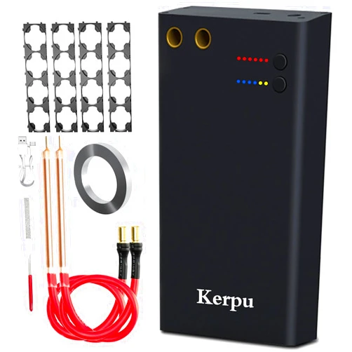 Kerpu Upgraded Enhanced Rechargeable Portable Spot Welder Machine 11 Gear Adjustable Mini Small Battery Spot Welder DIY Spot Welding Nickel Strip and 18650 Battery Type-C Fast Charging 5M Nickel Strips