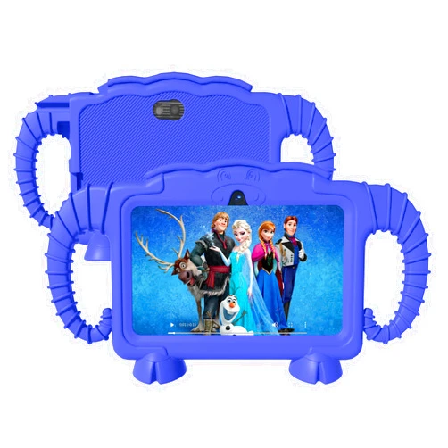 JUNINKE Kids Tablet, 7 inch Tablet for Kids 4 Core+32GB ROM Android Toddler Tablet with BT,WiFi,GMS, Parental Control, Dual Camera, Shockproof Case, Educational, Preinstalled Kids app Games (Blue)