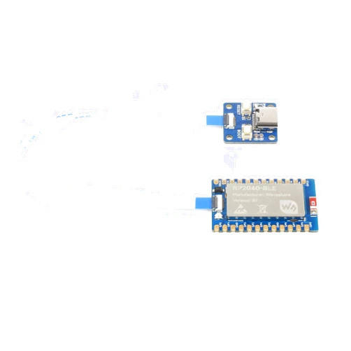 UeeKKoo RP2040-BLE Raspberry Pi Microcontroller Development Board, Based On RP2040 Dual-Core Arm Cortex M0+ Processor, Supports Bluetooth 5.1 Dual Mode, with USB Type-C Adapter Board and FPC Cable