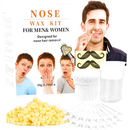 CoFashion Nose Wax Kit from CoFashion - 50g Wax for Hair Removal, 20 Applicators (Up to 20 Uses), 10 Paper Cups for Nose and Ear Waxing