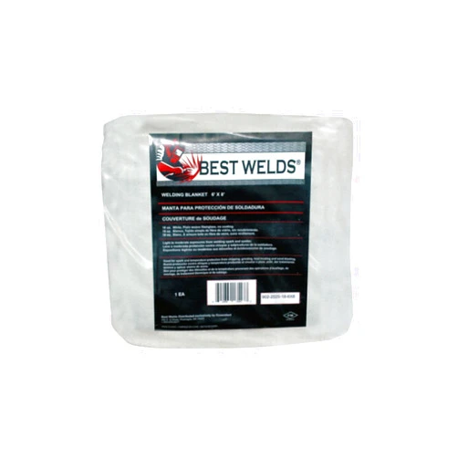 BEST WELDS 902-2025-18-6x6 Welding Blanket, 6 ft X 6 ft, Fiberglass, White, 18 oz