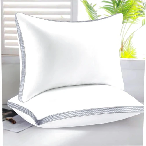 Mislili Pillows Standard/Queen Size Set of 2, Bed Pillows for Sleeping, Cooling Hotel Quality with Premium Soft Down Alternative Fill for Back, Stomach or Side Sleepers