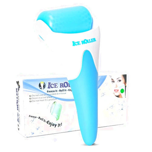 ONLYSKY BEAUTY Ice Roller Face Cooling Cold Roller for Women & Men Body Eyes Face Skin Care Tools（Blue Handle+Blue Roller