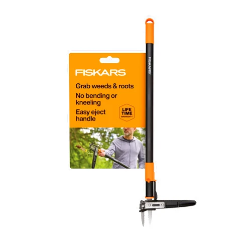 Fiskars 3-Claw Stand Up Weed Puller Tool, Gardening Weeder, Hand Weeding Tool with 39