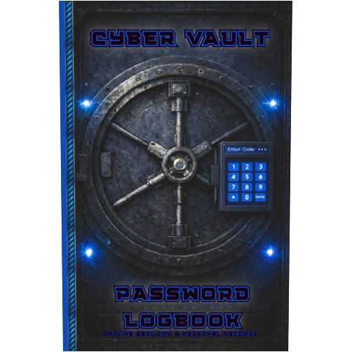 By JCliff Studios (Author) Cyber Vault Password Logbook:: A Complete Offline System for Access, Recovery & Personal Records: Organise Accounts, Devices, Subscriptions & Critical Information, A Great Gift for Tech Fans