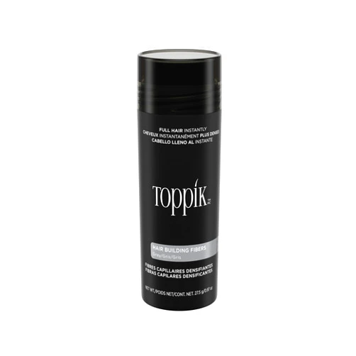 Toppik Hair Building Fibers, Gray, 27.5g Fill In Fine Or Thinning Hair Instantly Thicker, Fuller Looking Hair 9 Shades For Men & Women