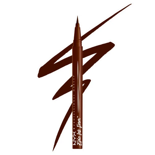 NYX PROFESSIONAL MAKEUP Epic Ink Liner, Waterproof Liquid Eyeliner with Vegan Formula - Milk Chocolate (Brown Matte)