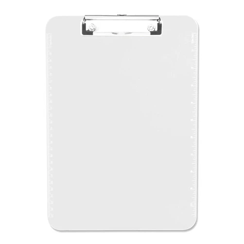 Sparco Plastic Clipboard, with Flat Clip, 9 x 12 Inches, Clear (SPR01869) (12-PACK)