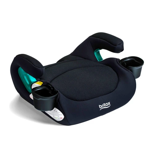 Britax UpNGo Backless Booster Car Seat, Lightweight and Portable Travel Booster with Slim Design and PosturePlus, Accommodates Kids up to 120 Lbs and 63” – Raven Black