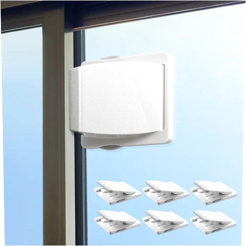 ZRFCXE Sliding Door Lock, 6 Pack Child Safety Sliding Glass Door Lock for Sliding Glass Doors, Sliding Windows, Sliding Closet, etc. Easy to Installation Provides More Security for Your Baby and Pets