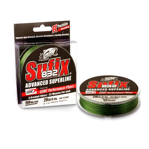 Sufix 832 Braid Line-600 Yards (Neon Lime, 50-Pound)