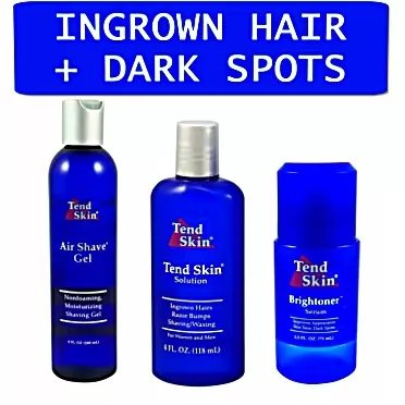Tend Skin Razor Burn Shaving Kit [Shave Gel + Post Shave + Brightoner Serum ]