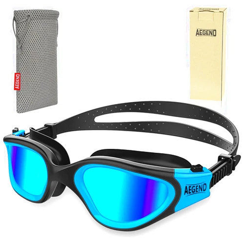 Aegend Polarized Swim Goggles, Swimming Goggles Anti-Glare Anti-Fog Adult