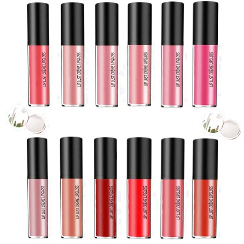 CXWW 12 Color Cream Texture Lipstick Waterproof (12pcs)