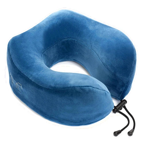 Hifye Memory Foam Travel Pillow - Neck Pillow for Pain Relief Sleeping, Chin in Any Sitting Position | Travel Accessory 100% Pure Memory Foam Pillow | Ideal for Men Women and Kids(Blue)
