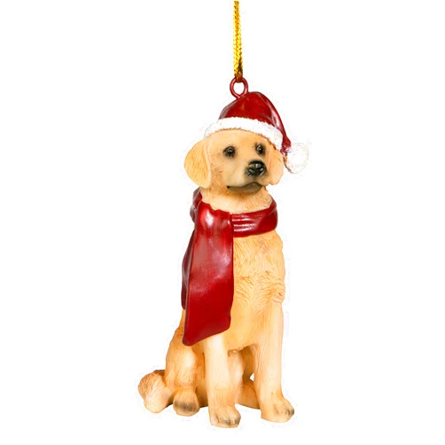 Design Toscano Christmas Xmas Golden Retriever Holiday Dog Ornaments