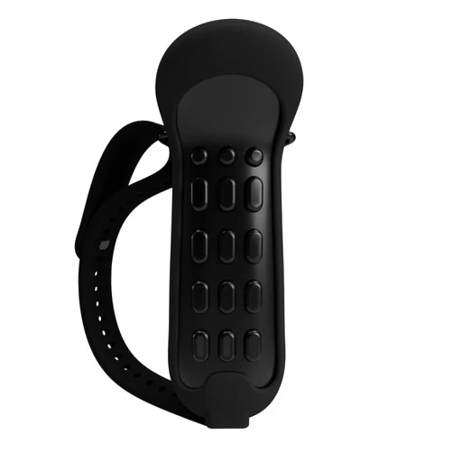 TEKGEAR Twiddler4 - Single Hand Chording Keyboard and Mouse Wireless Bluetooth Mini Keyboard Portable Handheld Pocket Rechargeable Keyboard for PC iPhone iPad Samsung Android Tablet (Black Body/Black Wrap)