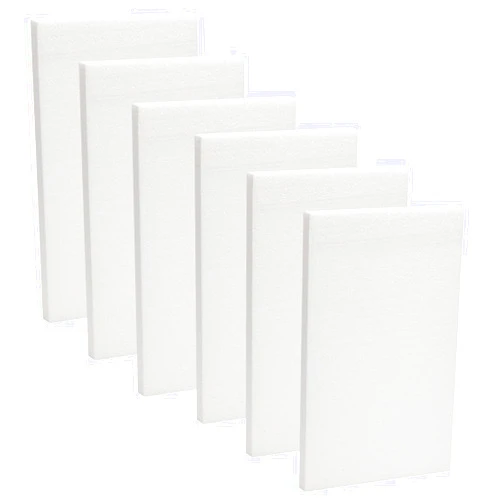 Juvale 1 Inch Thick Foam Board Sheets - 6 Pack 17x11 Inch Polystyrene Rectangles for DIY Crafts, Insulation, Sculptures, Models (White)