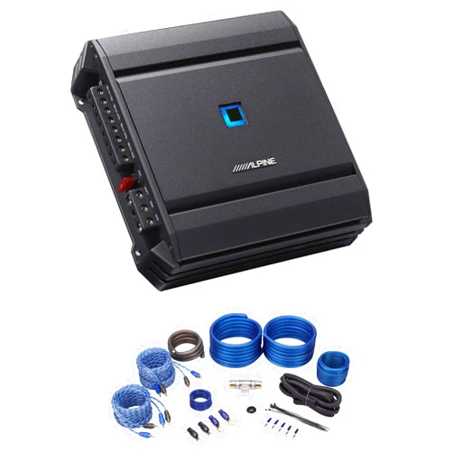 Alpine S2-A36F 320w RMS 4-Channel S-Series Car Audio Amplifier Class D + Absolute KIT4-2RCA 4 Gauge Amp Kit