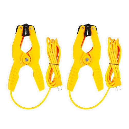 DANOPLUS 2 PCS Temperature Clamp HVAC K-Type Thermocouple Thermometer Lead Probe Pipe Clamp Multimeter Sensor Jaw Clip Plumbing Clamp