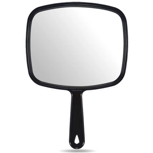 OMIRO Hand Mirror, All Black Handheld Mirror with Handle, 6.6