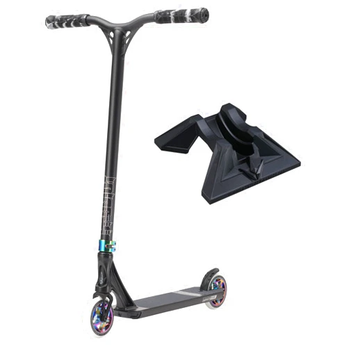 Envyscooters Envy Scooters Prodigy S9 Stunt Scooter (Black/Oil Slick) with Envy Scooter Stand Bundle