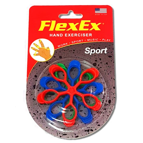 FlexEx® Sport Patented Hand Exerciser, Made in USA, Hand Grip Strengthener, for Sport and Music, Law Enforcement Hand Exerciser