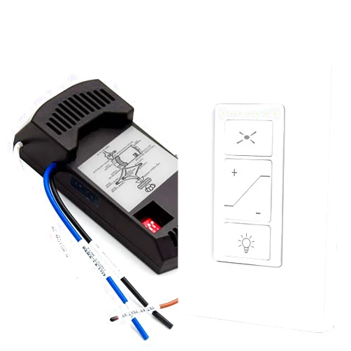 53T Universal Ceiling Fan Wall Remote Control and Receiver Kit, 3 Speed, Light Dimmer,Dip Switch Control Compatible with Hampton Bay Harbor Breeze Hunter(Wall Control Kit)