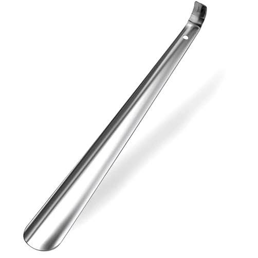 QIOJIRMU Shoe Horn Long Handle for Seniors,Metal Long Shoehorn for Boots,16.5