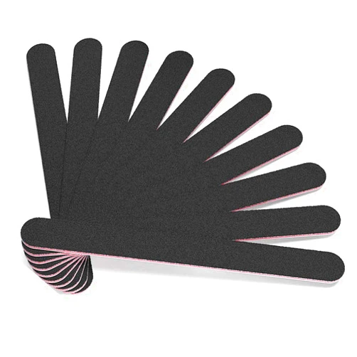 NIUTA Nail File,NIUTA Professional Double Sided 100/180 Grit Nail Files Emery Board Black Manicure Pedicure Tool and Nail Buffering Files-10 PCS (10 Pcs)